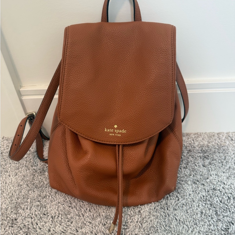 Kate Spade Classic Leather Backpack Purse in Brown